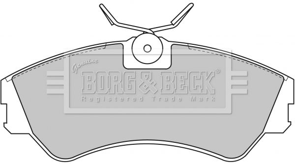 BORG & BECK stabdžių trinkelių rinkinys, diskinis stabdys BBP1316